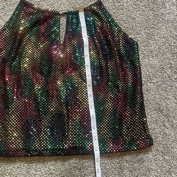 PIA sequined rainbow halter top size L - Picture 8 of 8